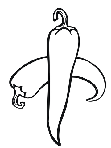 Chilli Pepper Coloring Page